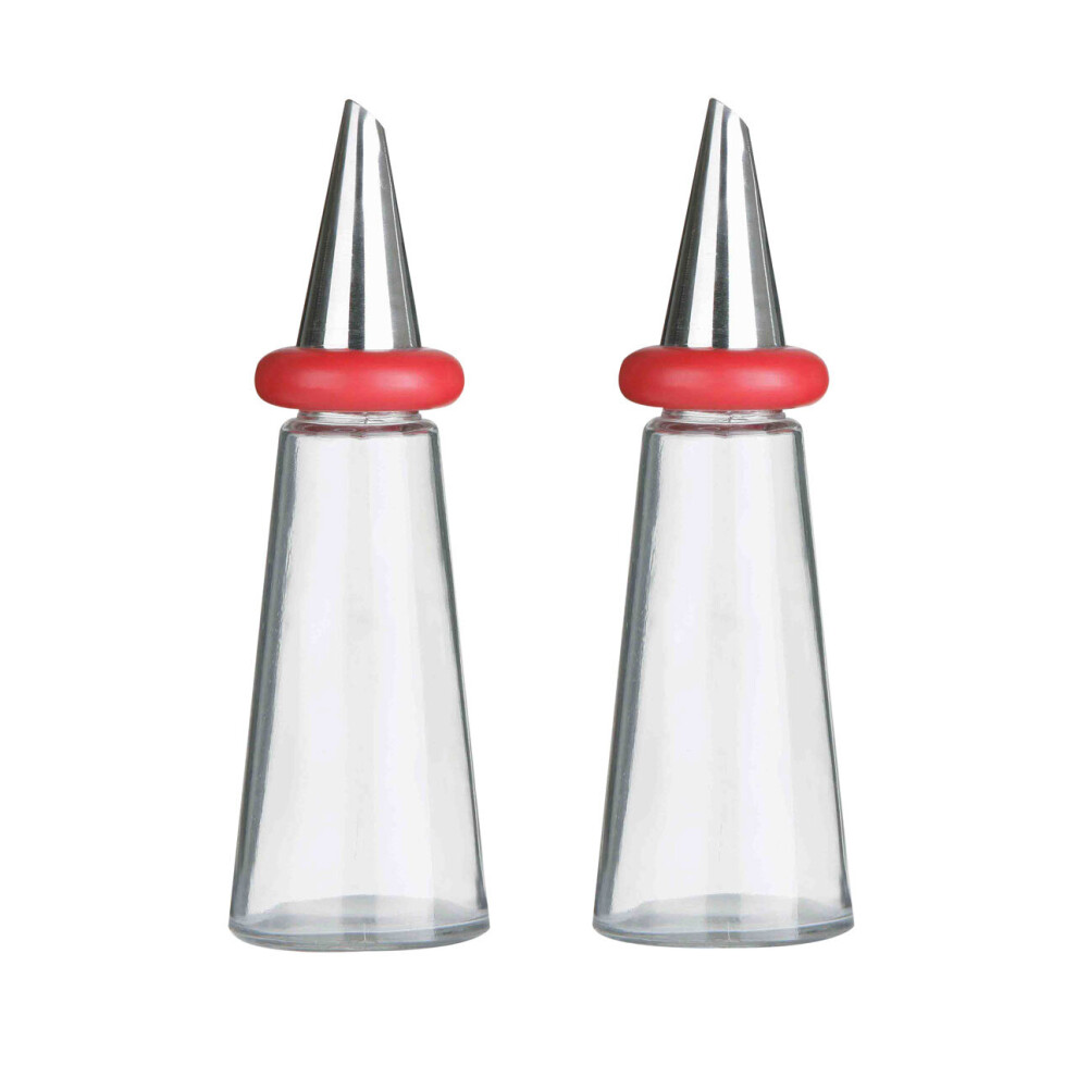 Premier Housewares Red Plastic Oil and Vinegar Set