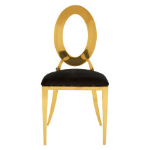 Stackable Gold Frame Dining Chair, Backrest Indoor Velvet Chair, Easy to Clean Bedroom Velvet Chair
