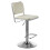 Premier Housewares White Seat And Chrome Base Bar Stool, Adjustable Height Kitchen Bar Stool, Footrest Swivel Barstool 2