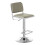 Premier Housewares Light Grey Seat and Chrome Base Bar Stool, Adjustable Height Kitchen Bar Stool, Footrest Swivel Barstool 2
