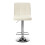Premier Housewares Sleek White Quilted Chrome Base Bar Stool, Comfortable Bar Chair, Adjustable Height Modern Bar Stool 1