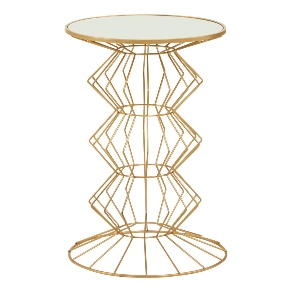 3Yaxi Gold Finish Frame Table