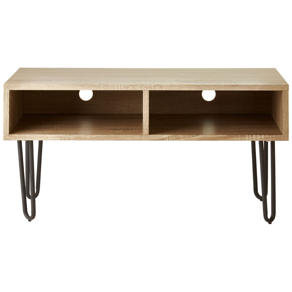 Premier Housewares Sleek Borough Media Unit, Modern Design Wooden Tv Unit For Livingroom, Ample Storge Tv Cabinet For Bedroom