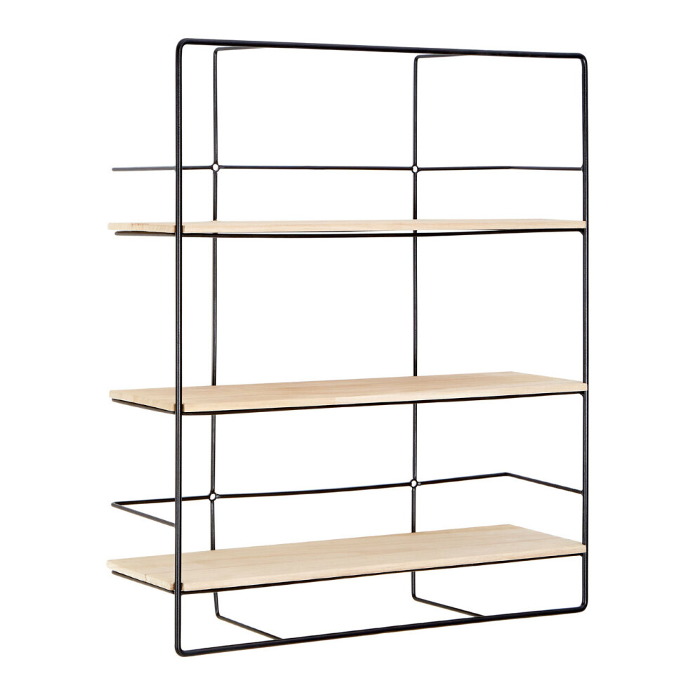 Ample Storage 3 Layer Shelf, Durable Design Metal Frame Shelf For Balcony, Stylish Hanging Frame Shelf