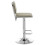 Premier Housewares Light Grey Seat and Chrome Base Bar Stool, Adjustable Height Kitchen Bar Stool, Footrest Swivel Barstool 4
