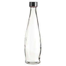 Elegant Clear Glass 1000Ml Bottle With Metal Lid, Versatile Clear Glassware, Transparent Drinking Glass