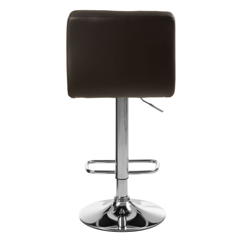Premier Housewares Adjustable Height Quilted Bar Stool With Chrome Base, Comfortable Bar Chair, Sleek Modern Bar Stool 1