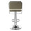 Premier Housewares Light Grey Seat and Chrome Base Bar Stool, Adjustable Height Kitchen Bar Stool, Footrest Swivel Barstool 3