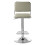 Premier Housewares Light Grey Seat and Chrome Base Bar Stool, Adjustable Height Kitchen Bar Stool, Footrest Swivel Barstool 1