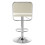Premier Housewares White Seat And Chrome Base Bar Stool, Adjustable Height Kitchen Bar Stool, Footrest Swivel Barstool 5