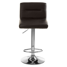 Adjustable Height Black Seat Bar Stool With Chrome Base, Comfortable Bar Chair, Sleek Modern Bar Stool