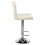 Premier Housewares Sleek White Quilted Chrome Base Bar Stool, Comfortable Bar Chair, Adjustable Height Modern Bar Stool 5