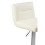 Premier Housewares Sleek White Seat Bar Stool With Chrome Base, Comfortable Bar Chair, Adjustable Height Modern Bar Stool 5