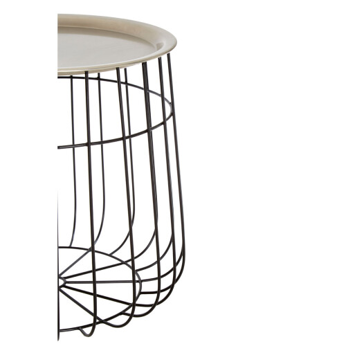 Premier Housewares Premier Housewares Templar Silver / Black Wire Detail Side Table 2