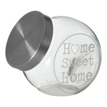 Premier Housewares Glass Storage Jar with Metal Lid  700ml