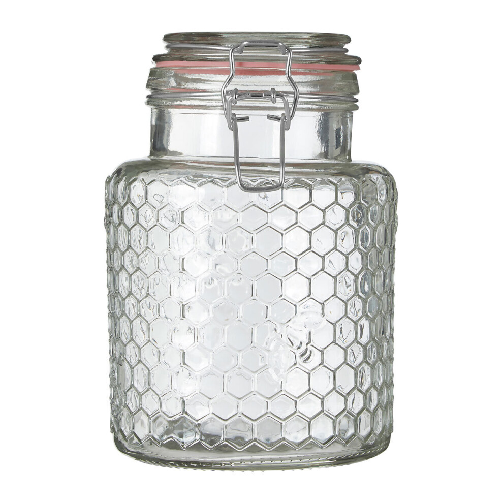 Premier Housewares Apiary Seal Small Glass Jar Pink