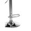 Premier Housewares Sleek White Seat Bar Stool With Chrome Base, Comfortable Bar Chair, Adjustable Height Modern Bar Stool 2