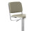 Premier Housewares Light Grey Seat and Chrome Base Bar Stool, Adjustable Height Kitchen Bar Stool, Footrest Swivel Barstool 5
