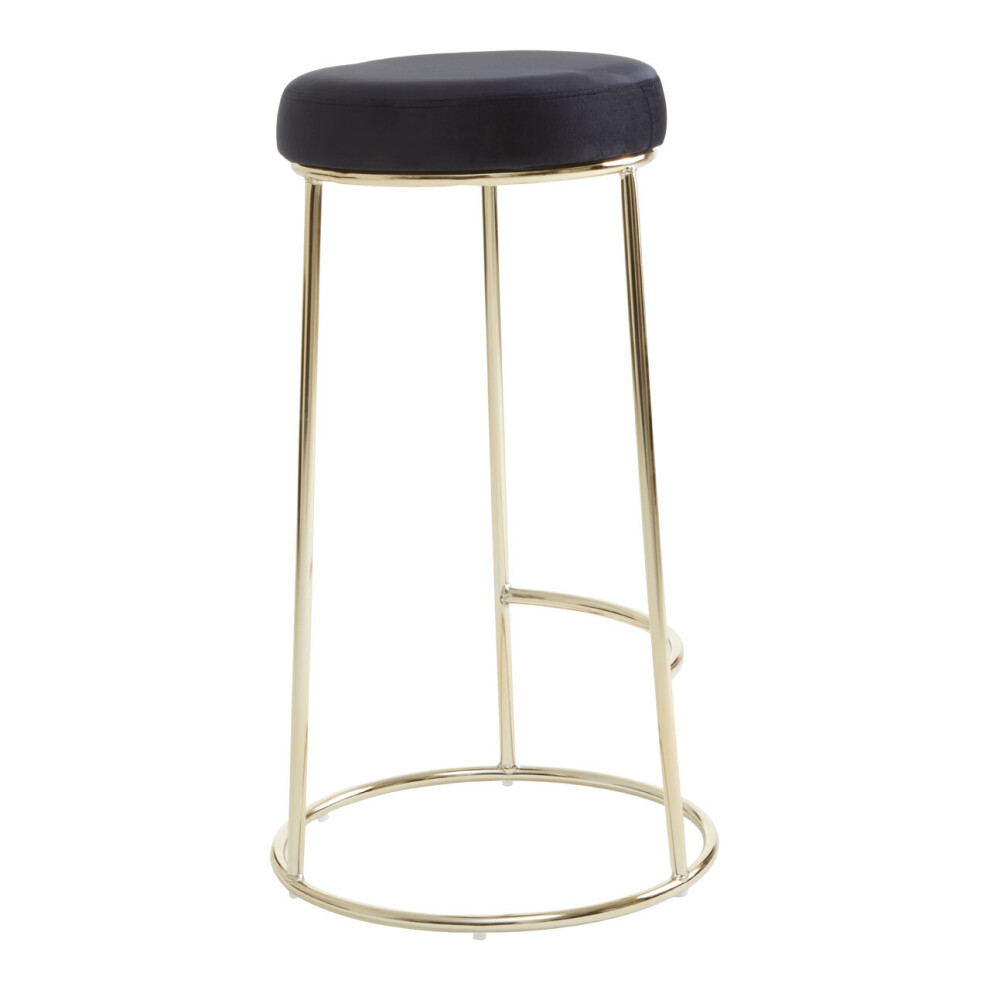 Interiors by Premier Manhattan Velvet Bar Stool