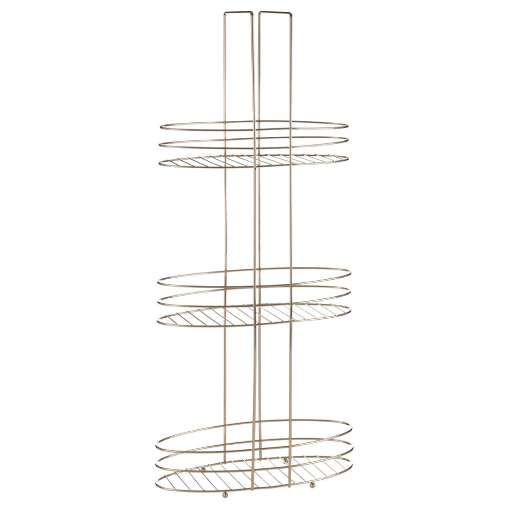 Premier Housewares 3 Tier Plated Storage Rack Gold