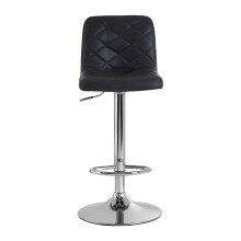Black Faux Leather Bar Chair, Backrest Breakfast Bar Chair, Footrest Living Bar Chair Kitchen