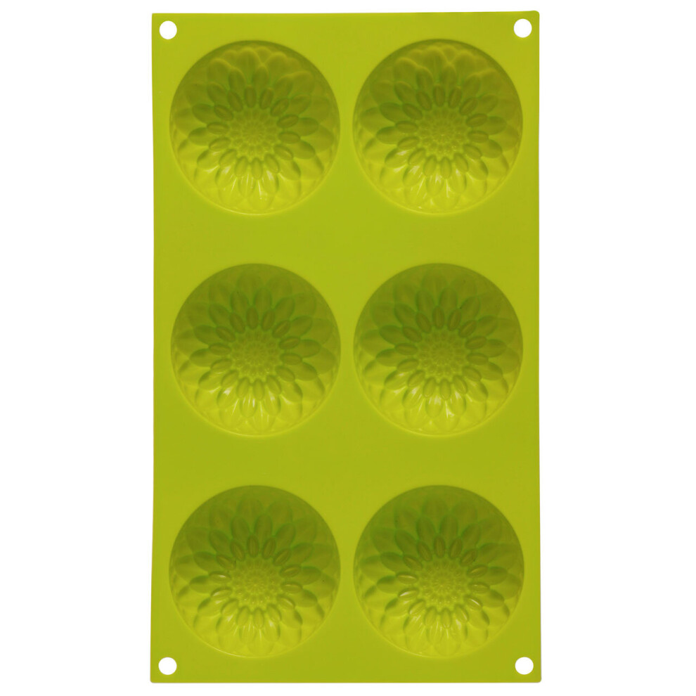 Premier Housewares 6 Sunflower Lime Cake Mould Green