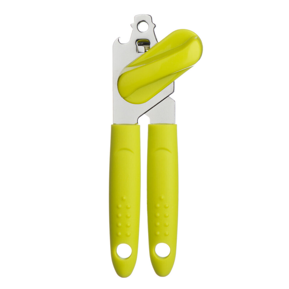 Green PP Can Opener, Stainless Steel and Blue Can Opener, Manual Can Opener for all Kinds of Cans and Tins