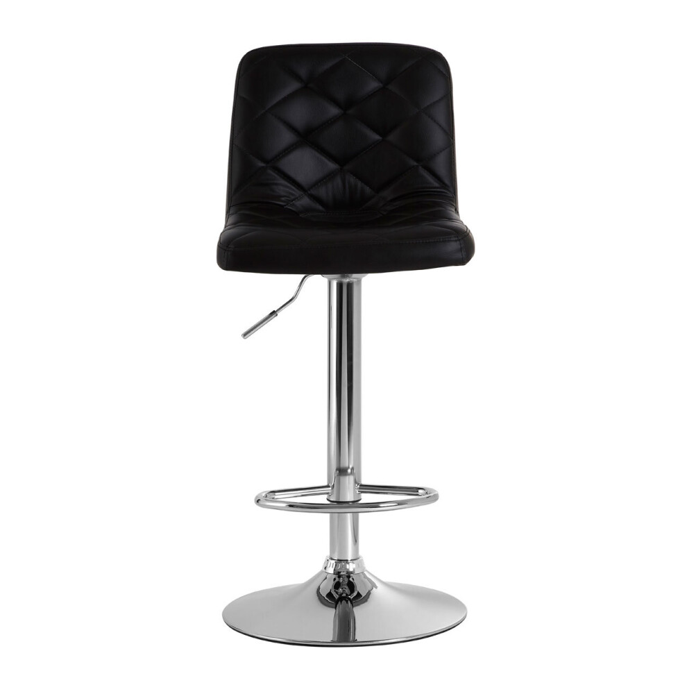 Premier Housewares Tara Faux Leather Bar Chair Black