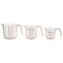 Premier Housewares Clear Plastic Measuring Jugs - Set of 3