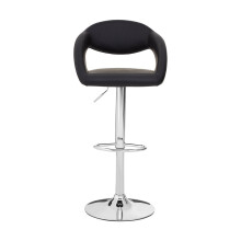 Black Faux Leather Bar Chair, Backrest Breakfast Bar Chair, Footrest Living Bar Chair Kitchen