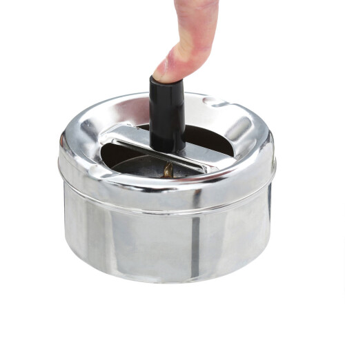 Premier Housewares Premier Housewares Chrome Effect Small Spinning Ashtray 2