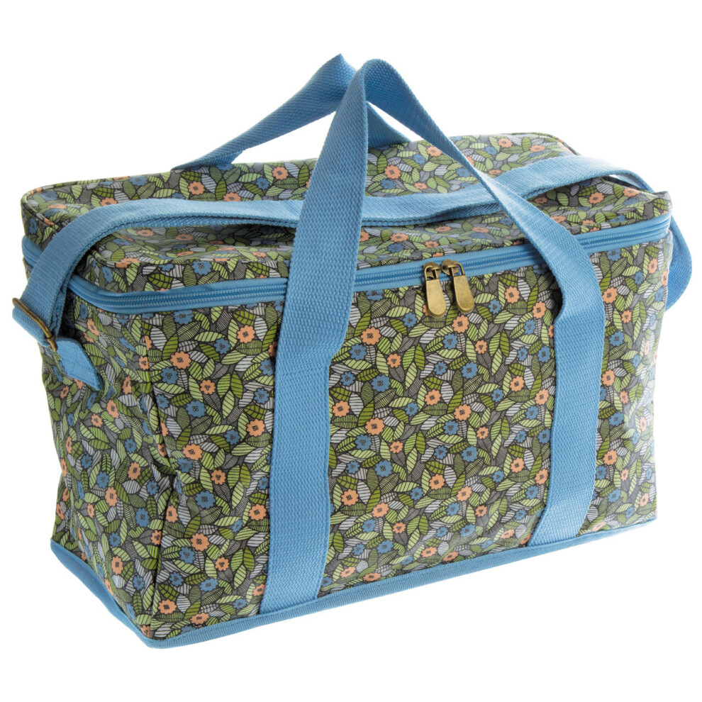 Premier Housewares Compact Finchwood Picnic Bag, Cotton Insulated Bag, Spacious Cotton Bag, Easily Maintained Picnic Satchel