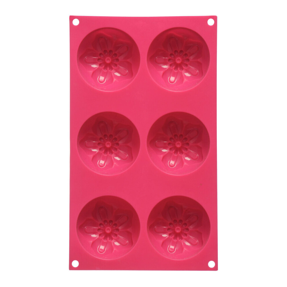 Premier Housewares 6 Flower Hot Pink Cake Mould
