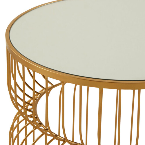 Premier Housewares Premier Housewares Avantis Gold Metal Wireframe Round Side Table 1