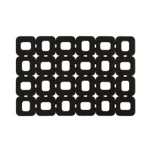 Premier Housewares Black Felt Block Design Placemats
