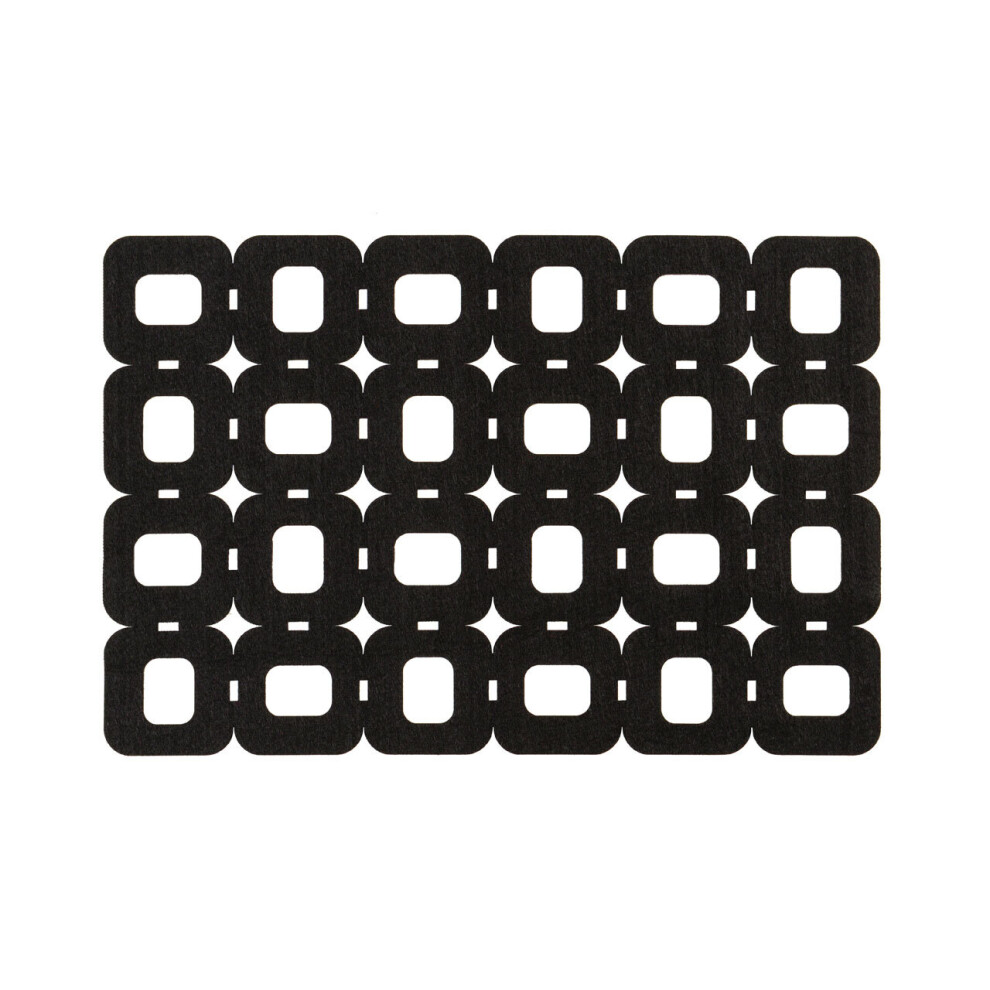 Felt Place Settings Black Felt Block Design Placemats