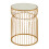 Premier Housewares Premier Housewares Avantis Gold Metal Wireframe Round Side Table 3