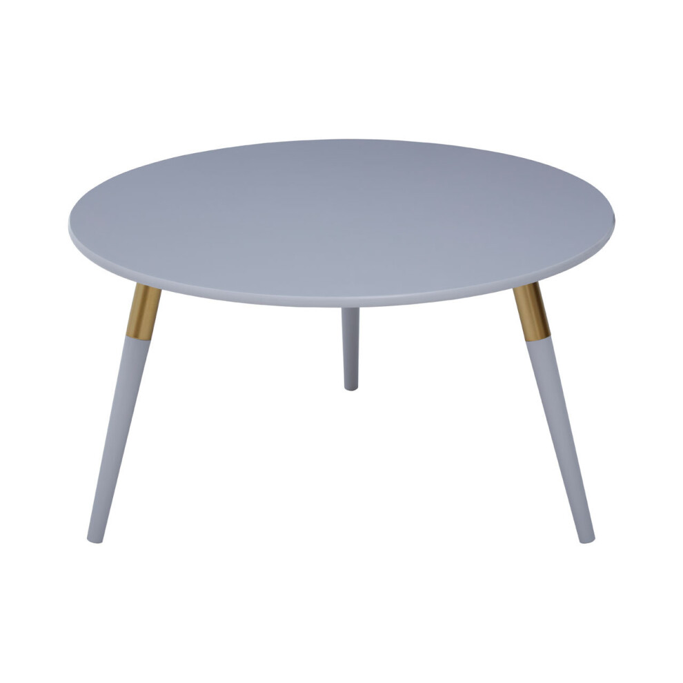 Premier Housewares Light Coffee Table, Triangular Large End Table, Long Lasting Round Top Coffee Table For Indoor, Outdoor Grey