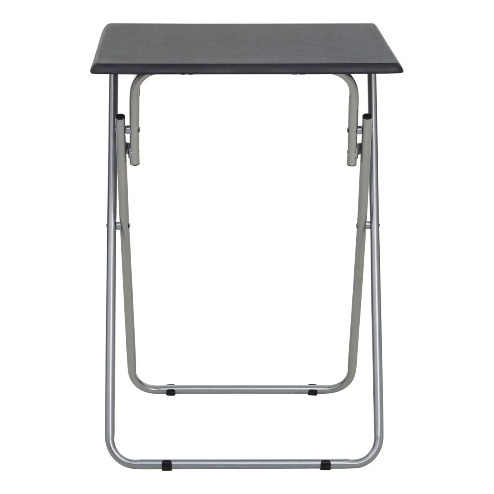 Space Saving Folding Table With Sand Black Top, Stylish Side Tables For Living Room, Durable Coffee Table