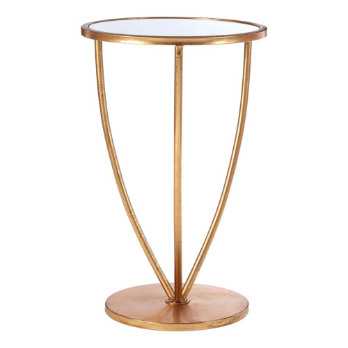 Premier Housewares Elegant Mirror Top And Gold Frame Side Table, Sturdy Side Table By Couch, Versatile Small Lounge Table