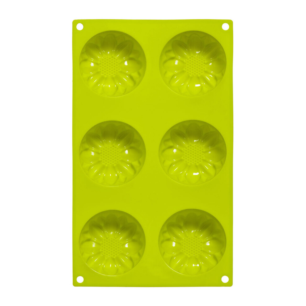 Premier Housewares 6 Daisy Lime Cake Mould Green