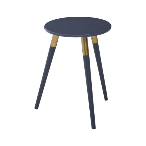 Premier Housewares Dark Grey Side Table, Triangular Small End Table, Long Lasting Rounded Top Coffee Table for Indoor, Outdoor