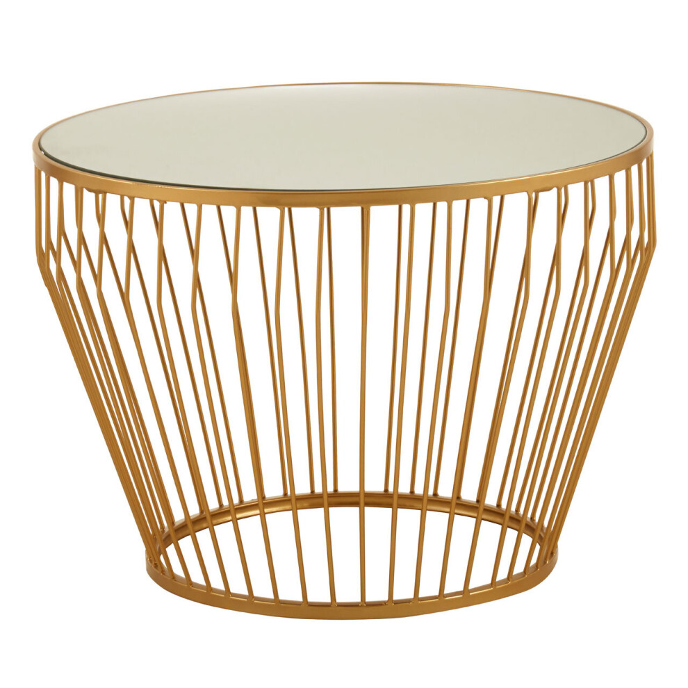 Premier Housewares Avantis Gold Finish Tapered Design Side Table