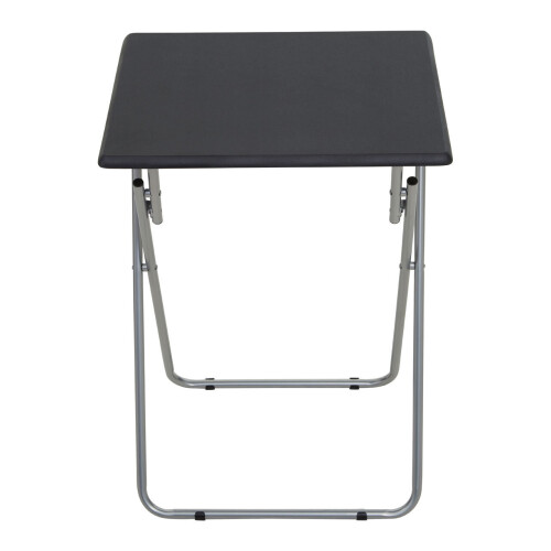 Premier Housewares Space Saving Folding Table With Sand Black Top, Stylish Side Tables For Living Room, Durable Coffee Table 2