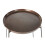 Premier Housewares Sleek Large Copper And Black Side Table, Round Top Small Lounge Table, Contemporary Bed Side Table 3