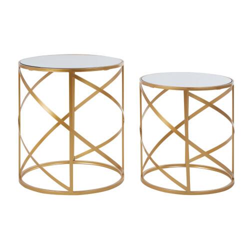 Premier Housewares Premier Housewares Avantis Set of 2 Loop Design Side Tables