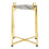 Premier Housewares Versatile White Marble Side Table With Warm Gold Base, Durable Side Table By Couch, Elegant Lounge Table 1