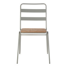 Grey Metal Chair, Metal Outdoor Chair, Effortless Cleaning Metal Chair