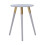 Premier Housewares Light Grey Side Table, Triangular Small End Table, Long Lasting Rounded Top Coffee Table for Indoor, Outdoor 1