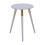 Premier Housewares Light Grey Side Table, Triangular Small End Table, Long Lasting Rounded Top Coffee Table for Indoor, Outdoor 4